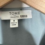 TOME Collective Blue Satin Pleated Halter Dress in Size 8 Photo 1