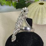 Statement Silver Pave Seashore Stretch Ring Photo 1