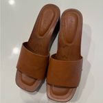 Splendid Women's Tan Leather Slide Sandals Photo 2
