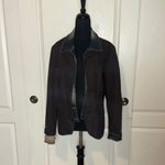 YEST RETRO DOUBLE LAYER JEAN JACKET BLAZER Brown Size M Photo 1