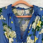 Free People  Alora Mini Dress Blue Floral Size 2 Photo 5