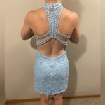 Alyce Paris  Lace Crystal Mini Bodycon Homecoming Dress Photo 2