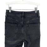 Free People Womens Fringe Hem Solid Cotton Blend Skinny Jeans Black Size 26 NWT Photo 5