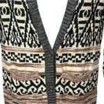 Lucky Brand  Jacquard Boyfriend Cardigan Small Western Boho Fall Sweater Photo 5