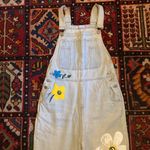 Midlook Distressed Floral Painted Denim Overalls Gray Size undefined Photo 1