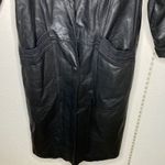 Vintage Winlit Leather Trench Coat‎ Black Size L Photo 7