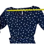 Talbots  Women's Navy Polka Dot A-Line Midi Dress Size S Casual Photo 6