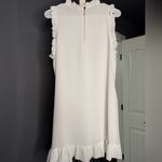 Impressions White ruffle dress. Size Medium. Photo 2