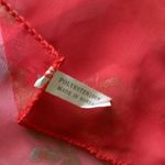 Sheer Red Scarf With Elephants Photo 4