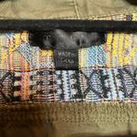 Embroidered Army Green Military Style Boho Utility Jacket Size L Photo 5