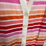 Talbots fun and flirty striped cardigan button front multicolored women's large Photo 3