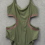 Aerie NWT Cut Out Full Coverage One Piece Swimsuit Olive Beach Travel Wo… Photo 0