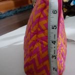 Vera Bradley  Ziggy Zag Pink/Orange Lined Zippered Cosmetic Bag Makeup Beauty Photo 7