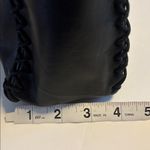 Laura Ashley BRAND BLACK LEATHER HAND BAG SNAP CLOSURE MIDDLE ZIP POCKET Photo 13