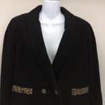 Loft Wool Blend Double Breasted Shorter Blazer Jacket w/Embellished Pockets- 4 Photo 3