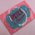 Retro Red Glitter Drop Hoops by Lipstick & Chrome Photo 2