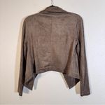 Romeo + Juliet Couture Romeo Juliet Brown Faux Suede Waterfall Bomber Jacket Womens M Fall Classic Photo 1