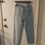 Nasty Gal Two Tone Straight Leg Denim Jeans 6 Color Block Casual Festival Y2K Photo 1