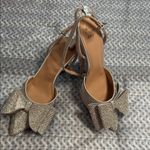 A New Day Silver Rhinestone Heels in Mid- Height Stiletto w/ Ankle Strap Photo 7