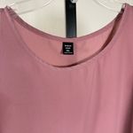 SheIn Plus Size Soft Blush Rose Pink Chic Dainty Modest Blouse Feminine Ruched Office Photo 2