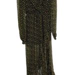 Caroline Constas Vivian Winter Rose Silk Dress , Black Green Size M, Retail $995 Size M Photo 5