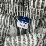 Old Navy  Black White Striped High Rise Linen Blend Pull On Shorts XS Photo 2
