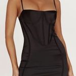 Meshki Black Bridget  Satin Corset Mini Dress Photo 1