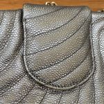 Henri Bendel  Metallic Silver Pewter Quilted Chain Flap Shoulder Crossbody Bag Photo 15