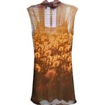 Ted Baker London Xril Dandelion Print Sleeveless Sheer Top Shirt Size 2 / US 6 Photo 1