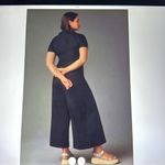 Maeve  🖤 Black Wide-Leg linen  Jumpsuit with V-Neck Photo 1