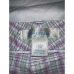 Lady Hagen  Shorts Size 14 Plaid Mid Rise 10" Inseam Golf Light Purple & Green Photo 11