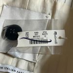 Madewell  Women's V-Neck Linen Blend Cutaway Vest Ivory Black Pinstripe 12 New Photo 7