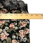 Barbizon vintage black flower print with lace trim camo dress size large Photo 8