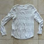 Michael Kors White and Cream Striped Sweater Sz Small Photo 3