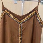 NWOT Tribal embroidery maxi dress throw a little crochet cardigan for the fall Brown Size undefined Photo 1