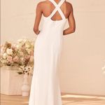 Lulus White Long Square Neck Dress Photo 2