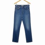 Levi's  Womens Ribcage Straight Jeans 31 High Rise Button Fly Blue Denim Classic Photo 3