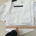 House Of CB  Augusta Puff Sleeve Corset Top NWOT size S white Peter Pan‎ Photo 8