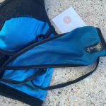 iCollection Lux Satin and Lace 2 piece Lingerie Set‎ teal Blue Black Small NWT Photo 4