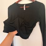 Alo Yoga Black Long Sleeve Crop Top Photo 6