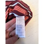 Urban Outfitters Woman's M Striped Ribbed High Ruffle Neck Short Sleeve Dress Photo 2