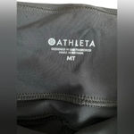 Athleta  Stellar Crop Pant Black Zip Pockets M Tall Travel Commute Yoga High Rise Photo 8