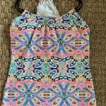 Next women’s tankini top brightly colored small Blue Photo 5