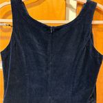 Laura Ashley Vintage Blue Velvet Cotton Dress Long 6 Photo 3