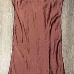 Tsher Copper Silky Shiny Dress XL New Brown Photo 0