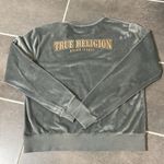 True Religion Griffin Glitter Velvet Pullover Sweatshirt size Medium Photo 4