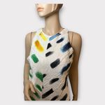 Milly  Brushstroke Sheath Racerback Dress Multi color‎ Size 2 Photo 3