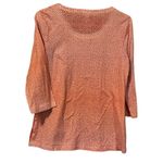 Chico's  Top‎ Women Size 0 Colorful 3/4 Sleeve Round Neck Tunic Shirt Sequins Photo 1