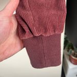 Anthropologie Daily Practice Velour Corduroy Hoodie Brown Plum Size XS Photo 4