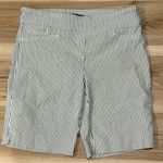 Hilary Radley  Pinstripe Bermuda Shorts Women’s Medium Photo 0